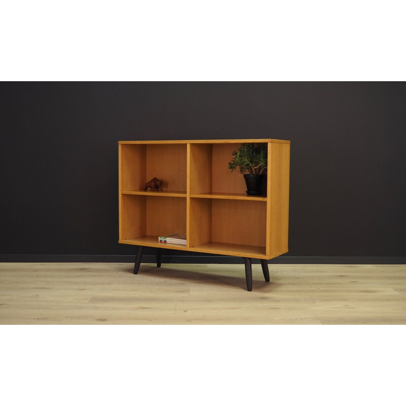 Vintage bookcase  library  ash Scandinavian 1970s