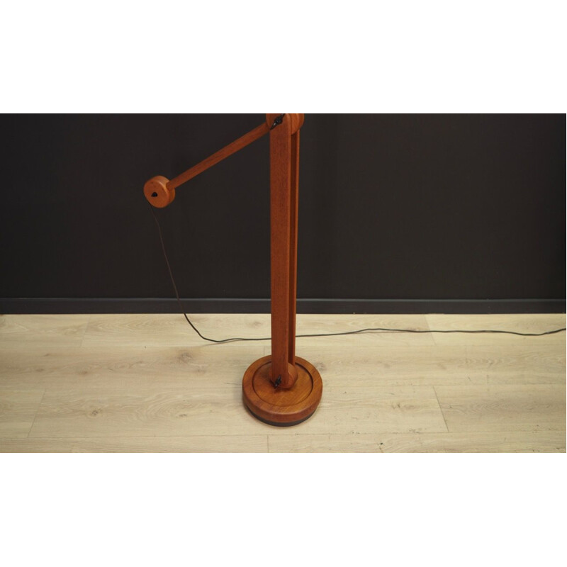 Vintage floor lamp teak wood Scandinavian 1970's