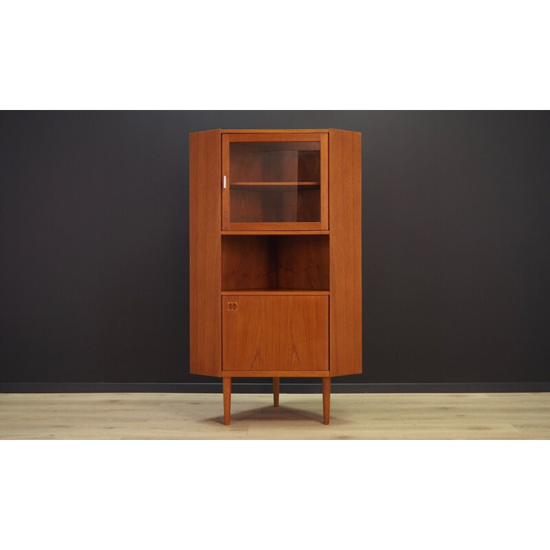 Armoire d'angle vintage en teck danois 1970