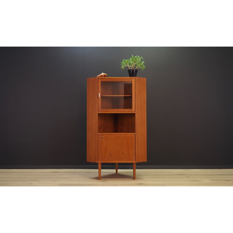 Vintage corner cabinet teak Danish 1970's