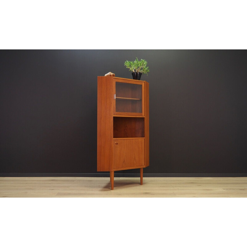 Armoire d'angle vintage en teck danois 1970