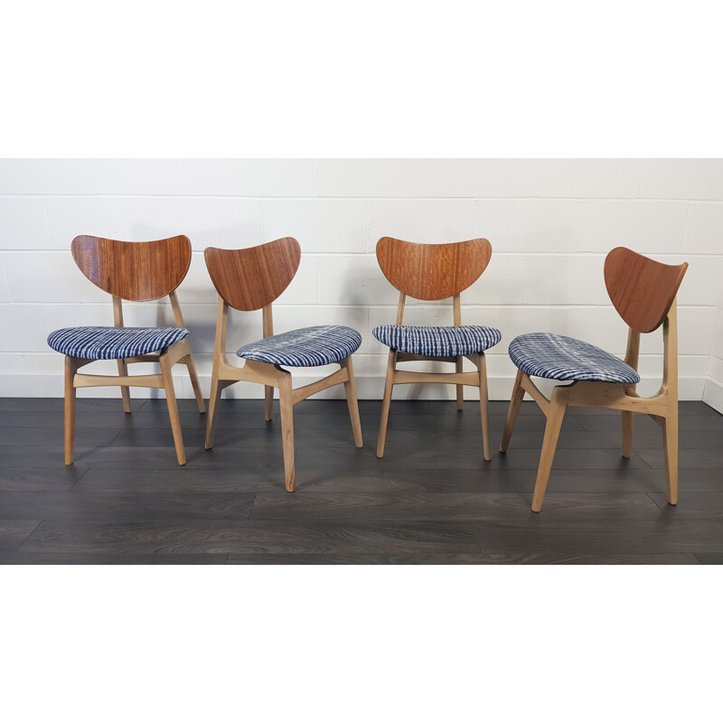 Set of 4 Vintage Dining Chairs,G-Plan Butterfly  1950s