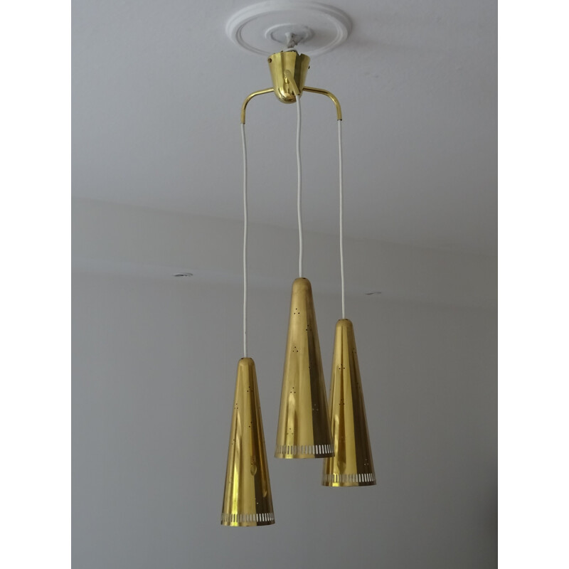 Vintage suspension lamp Mauri Almari for Idman Oy, 1950