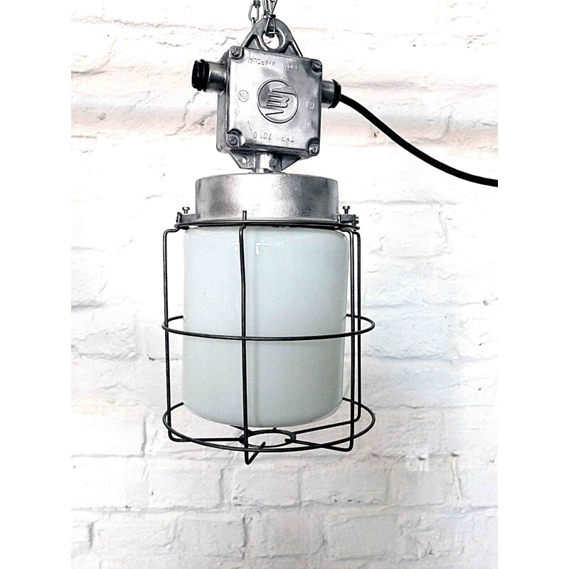 Industrial  Czechoslovakian ceiling light - 1970s