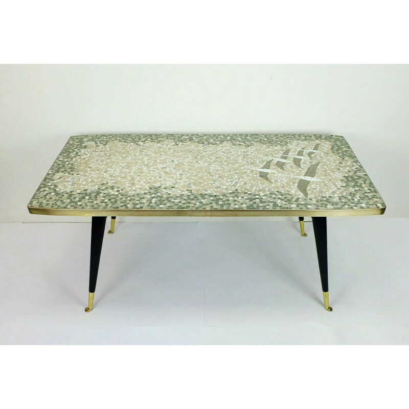 Mid century coffeetable mueller-oerlinghausen mosaic table 1950s