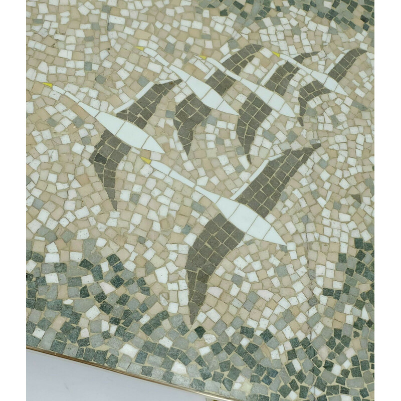 Mid century coffeetable mueller-oerlinghausen mosaic table 1950s