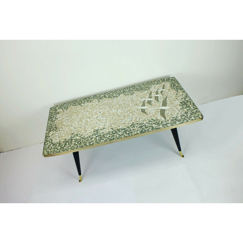 Mid century coffeetable mueller-oerlinghausen mosaic table 1950s