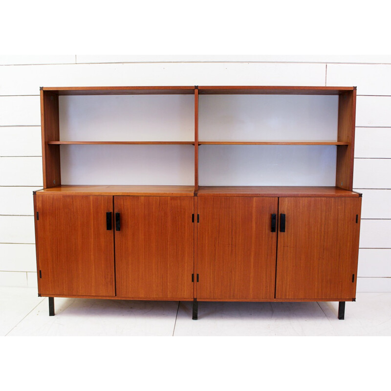 Pastoe mid-century bookcase in teak and metal - 1960s