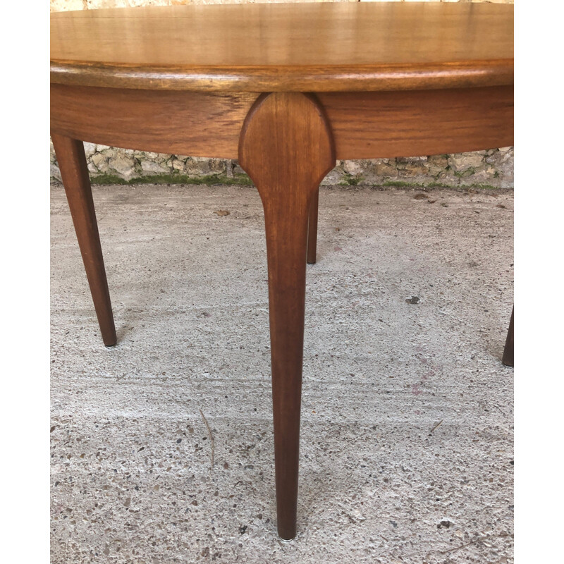 Vintage extensible dining table, teak butterfly extension 1960