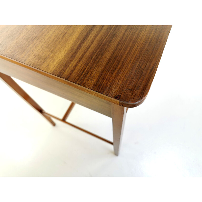 Mid Century Walnut Console Writing Desk by Vanson 1960s