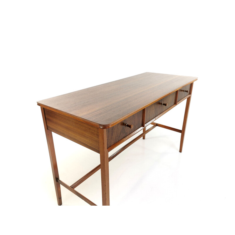 Mid Century Walnut Console Writing Desk by Vanson 1960s