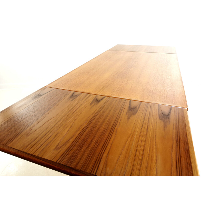 Teak Extending Dining Table Mid Century Danish 1970