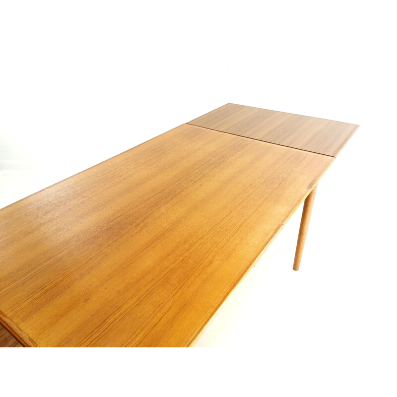 Teak Extending Dining Table Mid Century Danish 1970