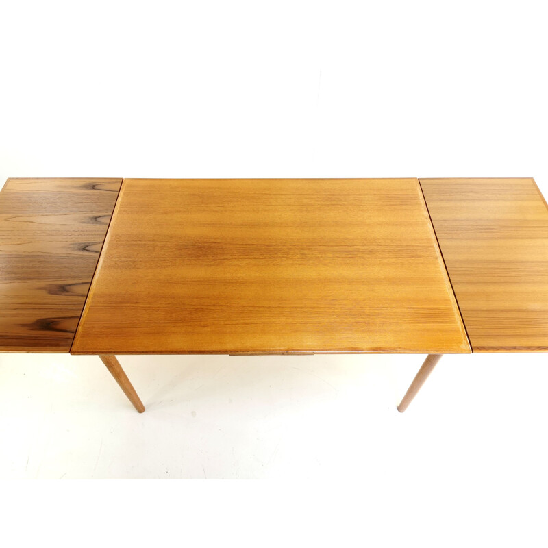 Teak Extending Dining Table Mid Century Danish 1970