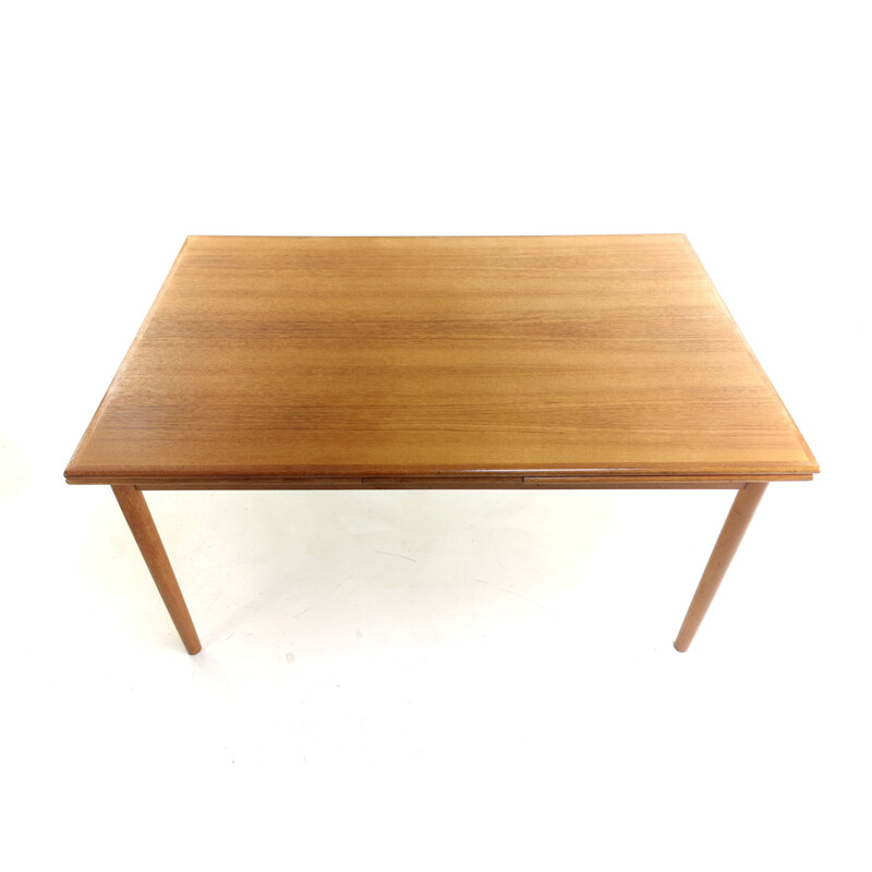 Teak Extending Dining Table Mid Century Danish 1970