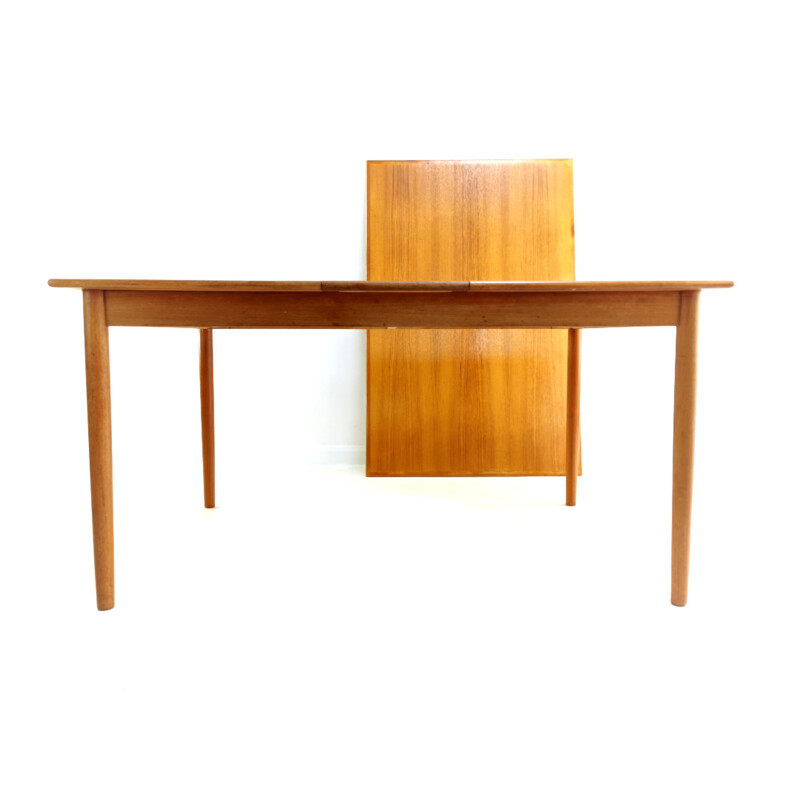 Teak Extending Dining Table Mid Century Danish 1970