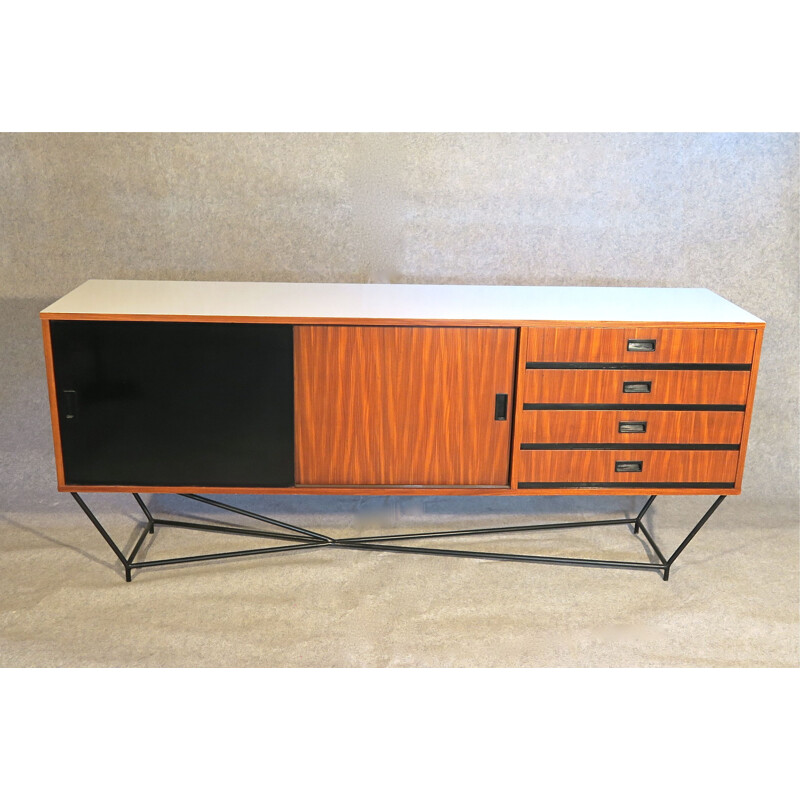 Vintage mahogany and lacquer 1950s sideboard