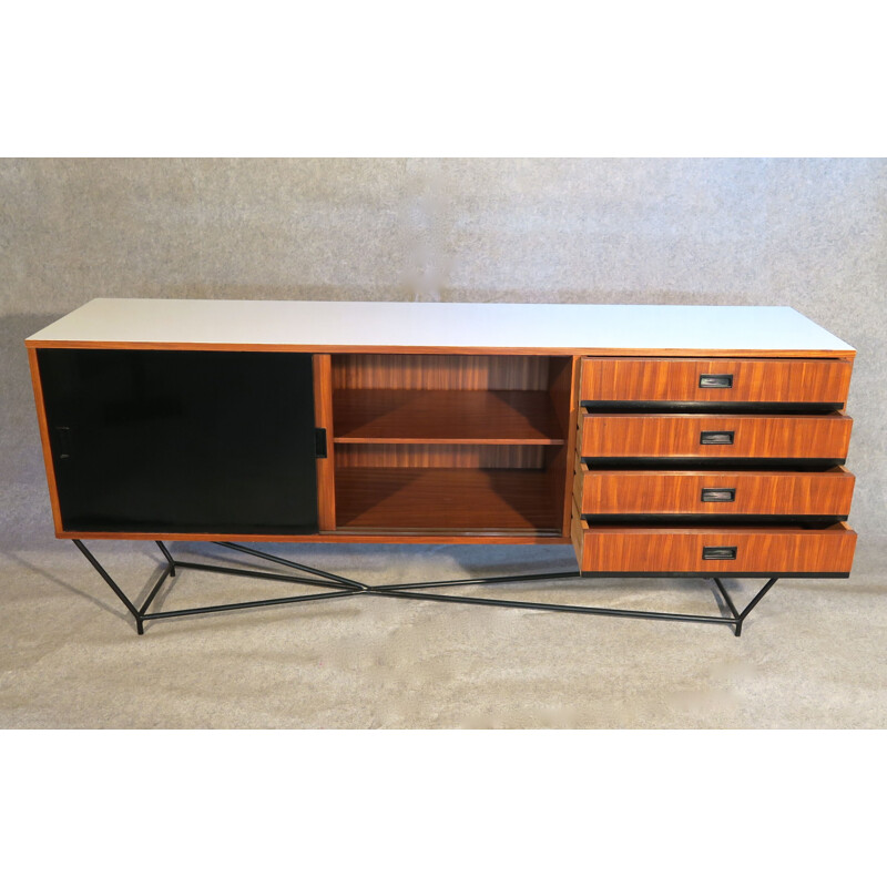 Vintage mahogany and lacquer 1950s sideboard