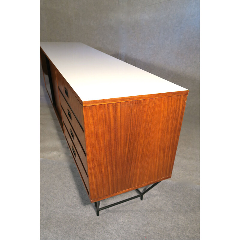 Vintage mahogany and lacquer 1950s sideboard