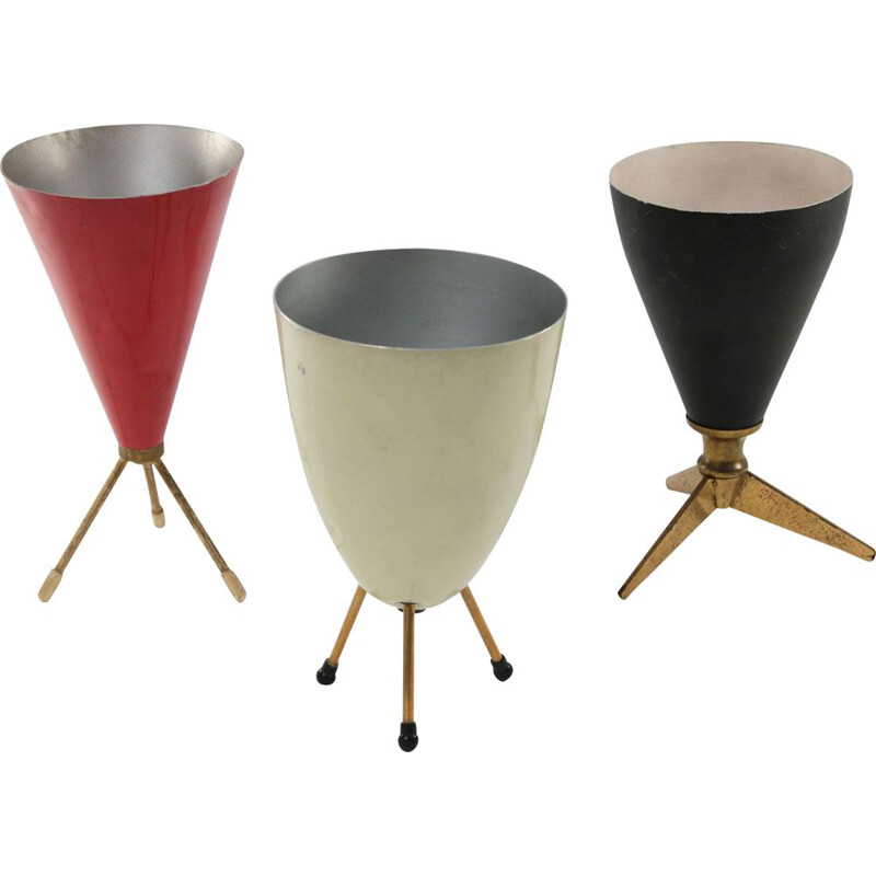 Set of 3 vintage space-age table lamps