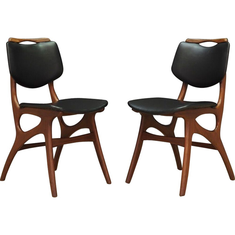 Pair of vintage punock chairs teak 1970