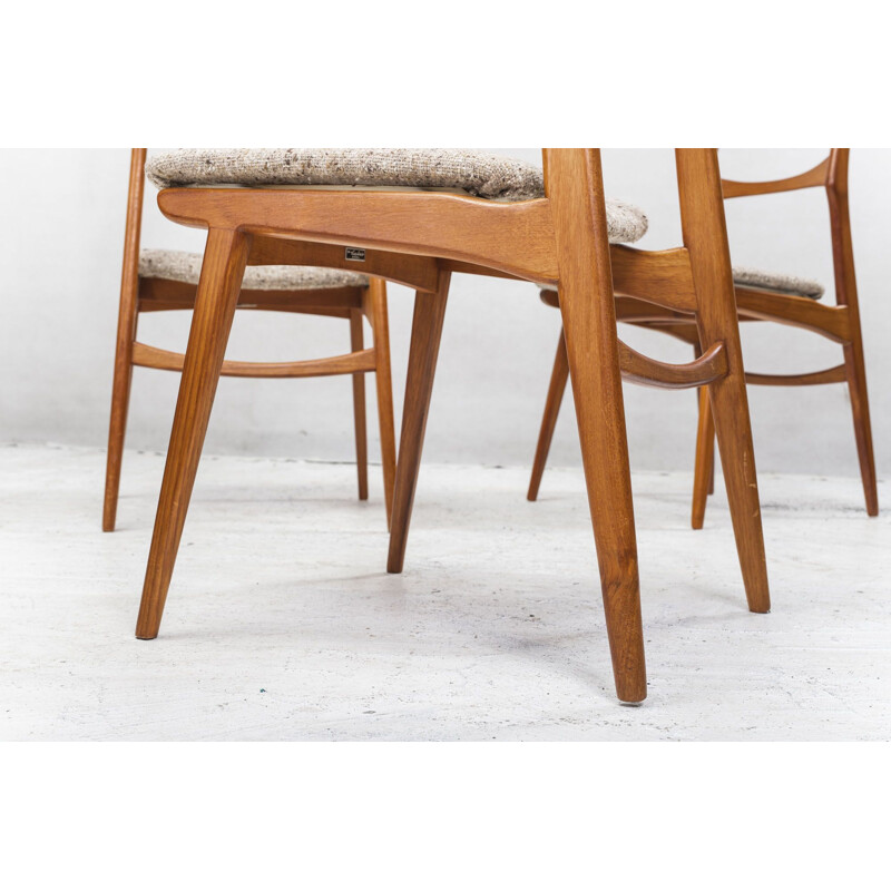 Set of 6 Mid-Century Teak Dining Chairs from Habeo