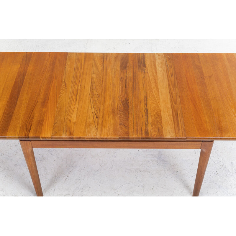 Vintage teak massif folding dining table from Glostrup 1970