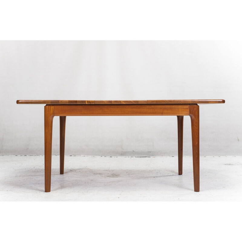 Vintage teak massif folding dining table from Glostrup 1970