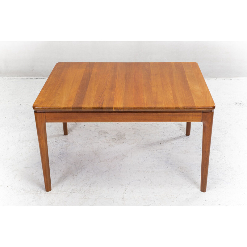 Vintage teak massif folding dining table from Glostrup 1970