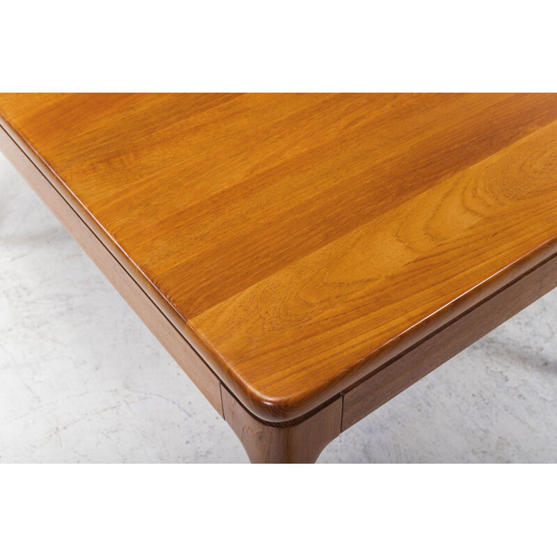 Vintage teak massif folding dining table from Glostrup 1970