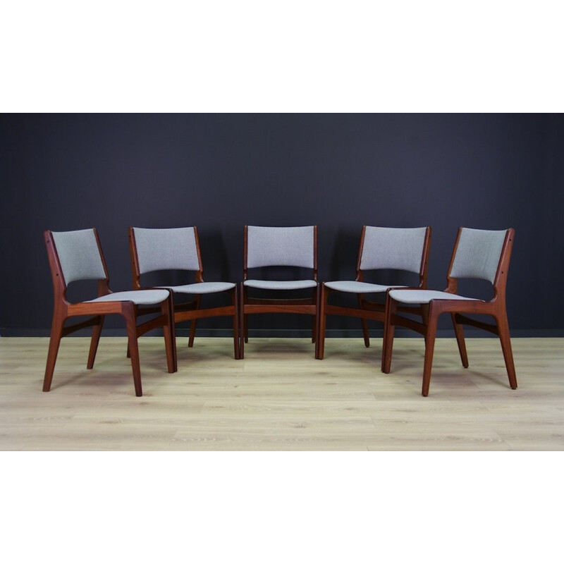 Set of 5 chairs by Johannes Andersen for Uldum Møbelfabrik Scandinavian  1970s