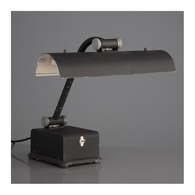 Industrial desk lamp in aluminum and steel - 1940s