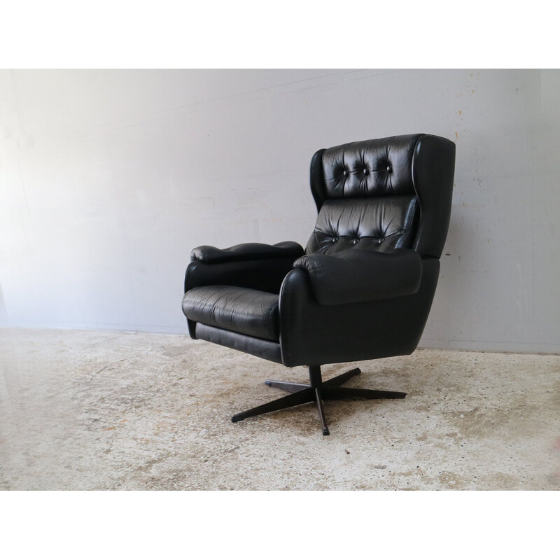 Mid century swivel lounge chair Danish 1960s