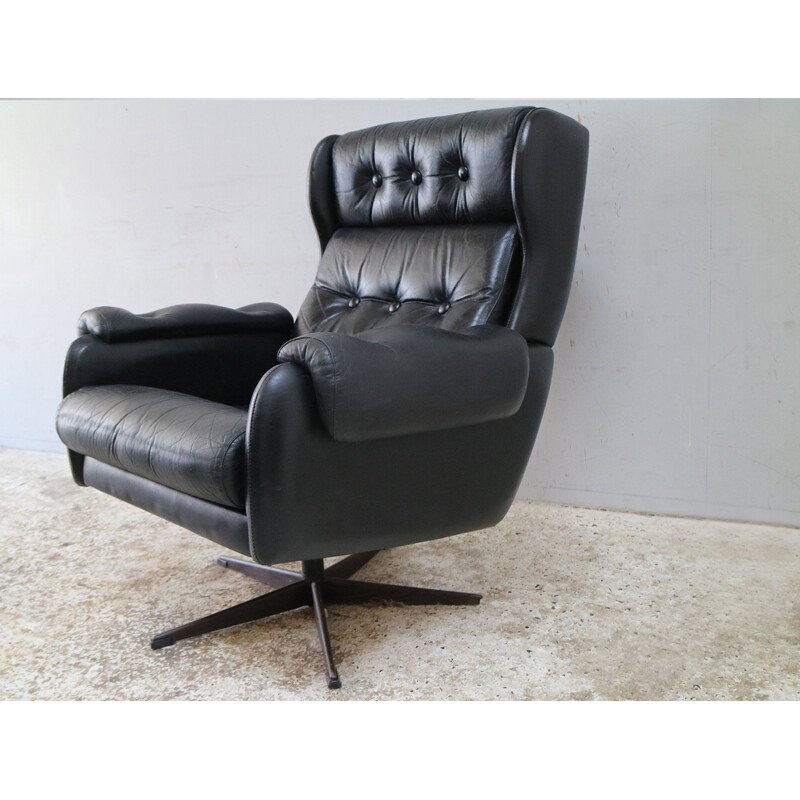 Mid century swivel lounge chair Danish 1960s