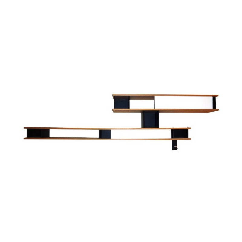 Cassina "Nuage" shelve in oak and aluminum, Charlotte PERRIAND - 2000s