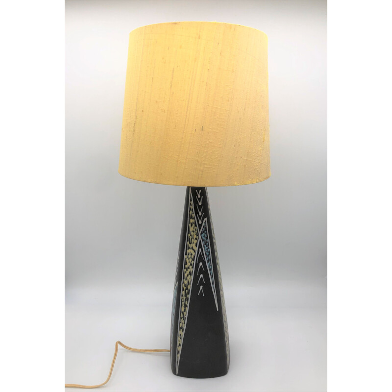 Lampe à poser vintage en céramique de Svend Aage Holm Sorensen pour Soppo, 1950