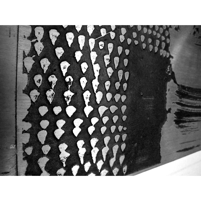Pannello da parete vintage in zinco Np2 di Patuzzi Nerone Garonetti, Torino 1975