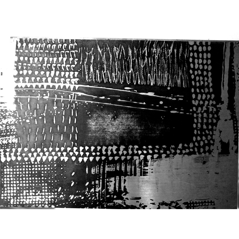 Vintage zinc wall panel Np2 by Patuzzi Nerone Garonetti, Torino 1975