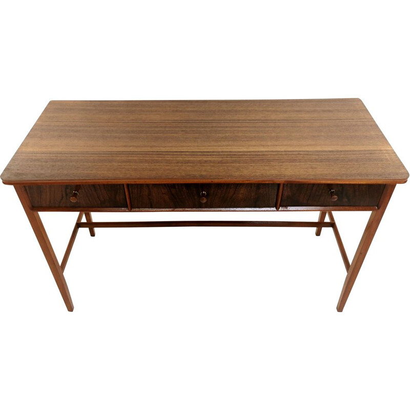 Mid Century Walnut Console Writing Desk by Vanson 1960s