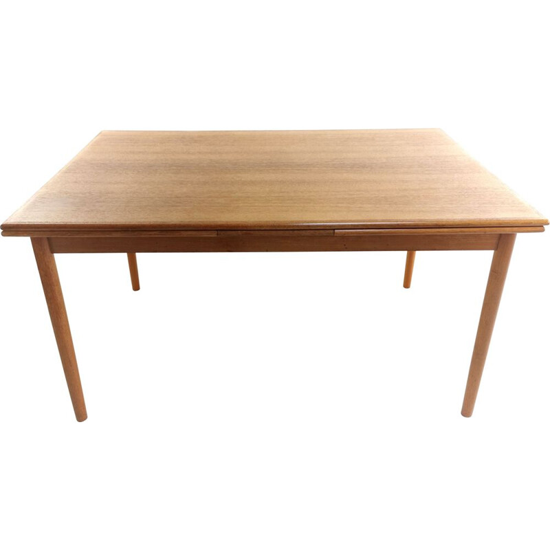 Teak Extending Dining Table Mid Century Danish 1970