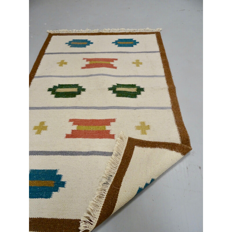 Vintage rug Röllakan,Sweden 1950