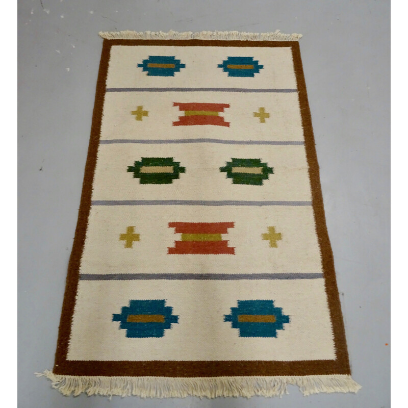 Vintage rug Röllakan,Sweden 1950