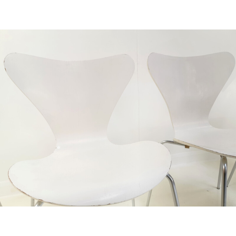 Set of 5 Mid Century Dining Chairs Arne Jacobsen For Fritz Hansen 1968