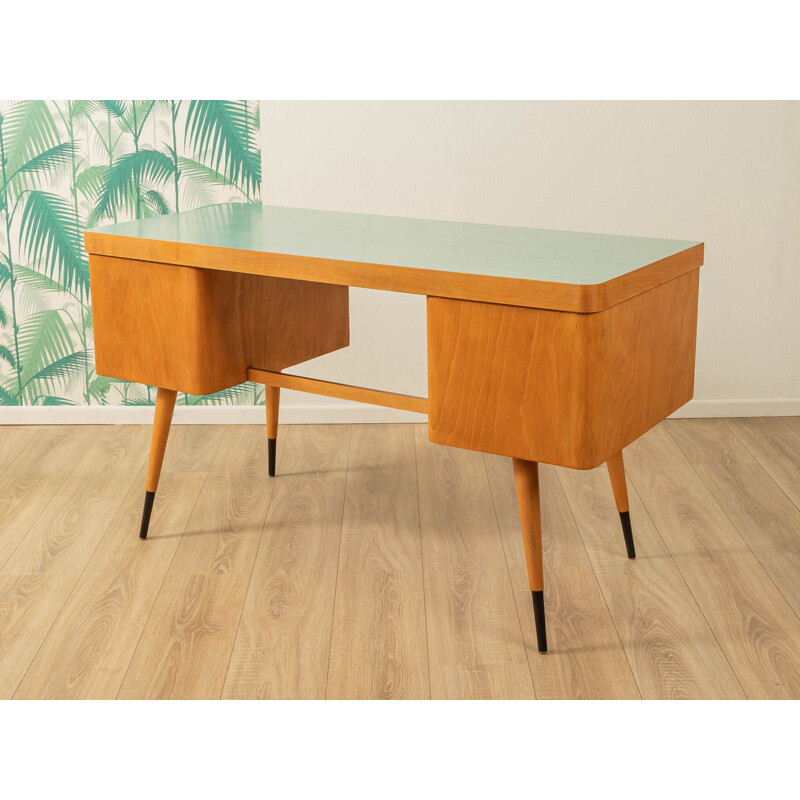 Vintage Desk ash Formica long slanted legs 1950s