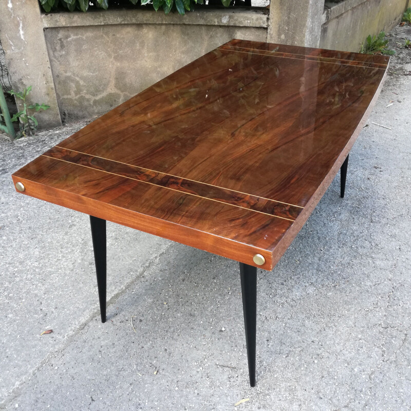 Vintage walnut table, France 1960