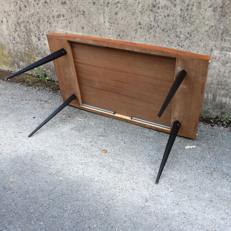 Vintage walnut table, France 1960