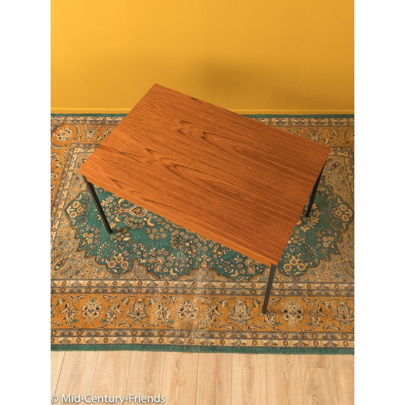 Vintage dining table top in teak feet in black Germany 1960s