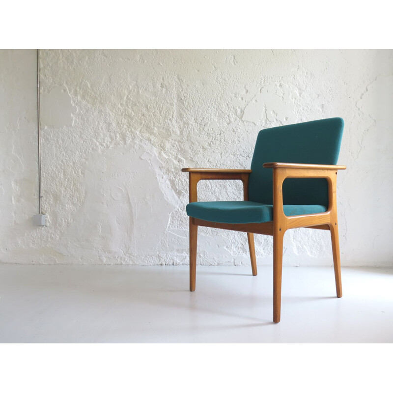 Pair of Vintage oak armchair, Denmark, 1970