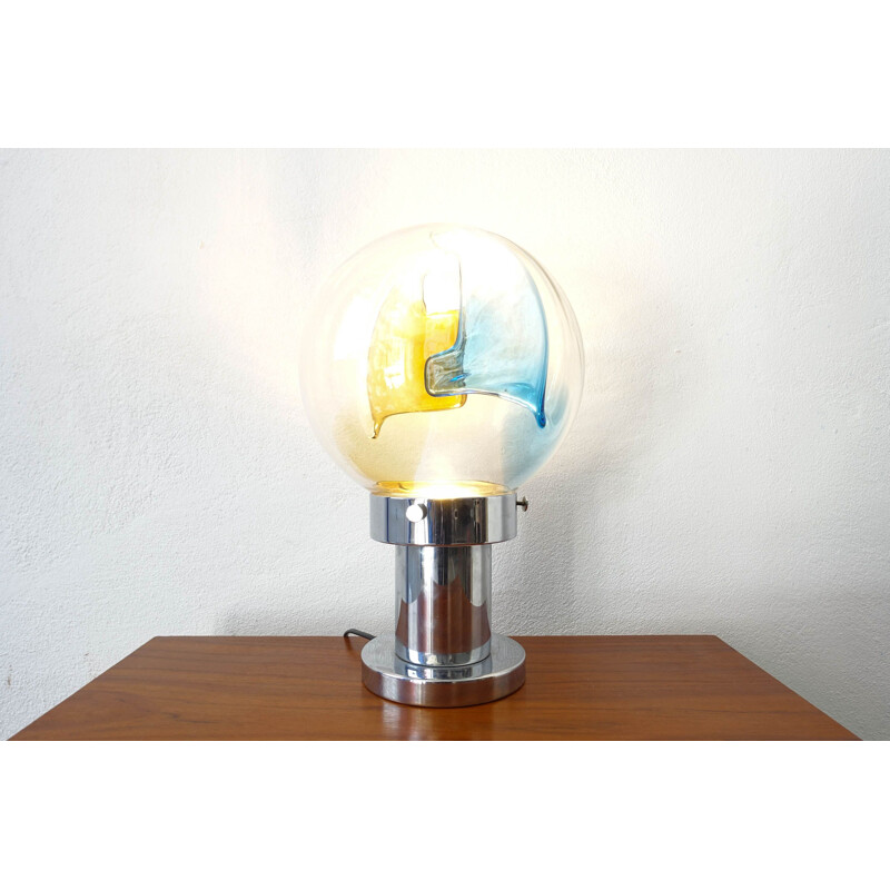 Vintage Table Lamp by Toni Zuccheri for Venini, Space Age 1960s