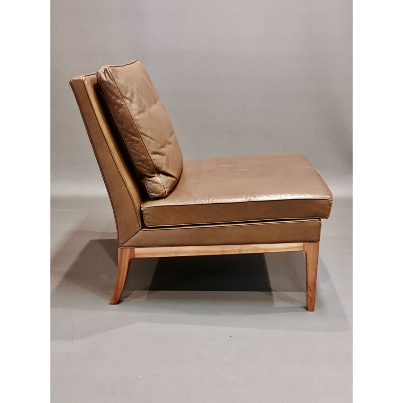 Vintage leather armchair Kill International 1960